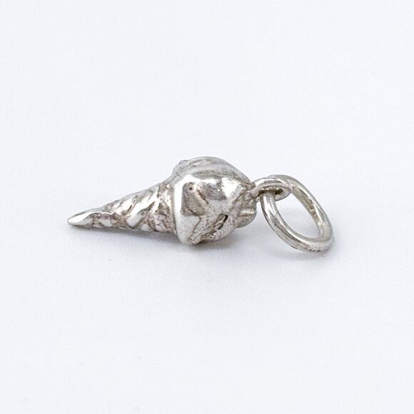 Vintage Sterling Silver 925 Ice Cream Cone Charm Pendant - Picture 4 of 6